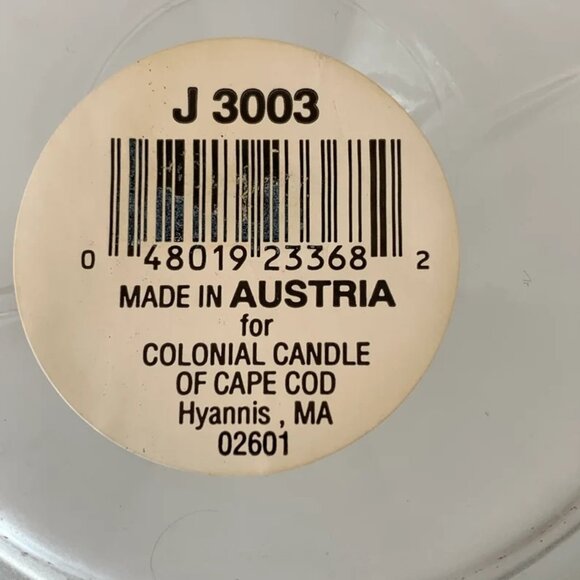 Set Of 2 Frosted Vintage Holders Colonial Candle of Cape Cod Austria 6" Floral - Picture 2 of 2